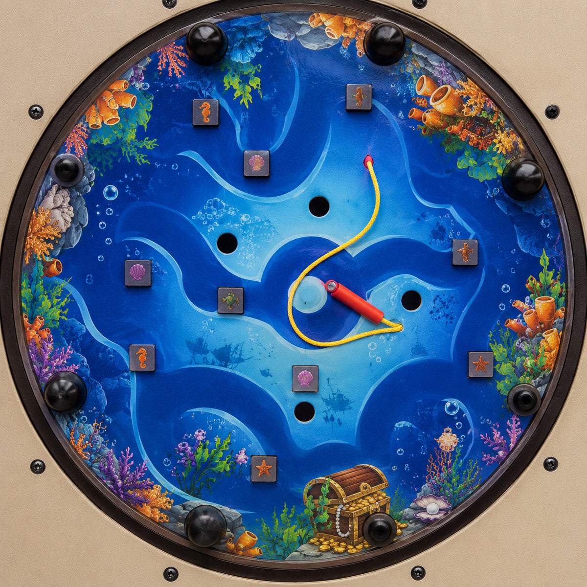 Looking down on the top of the Kids Seascape Activity Island Play Cube