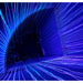 Looking up while inside the Experia Sensory Corner Fiber Optic Shower Lights