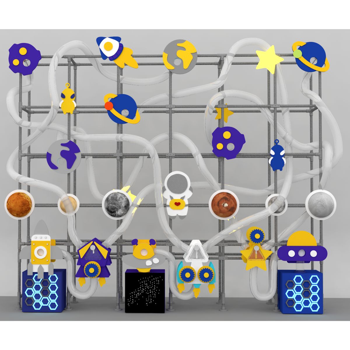 Outerspace design on the LiteZilla Ulitmate Scarf Launcher
