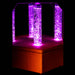 Portable Bubble Tube Corner with lights out and pink bubble tube