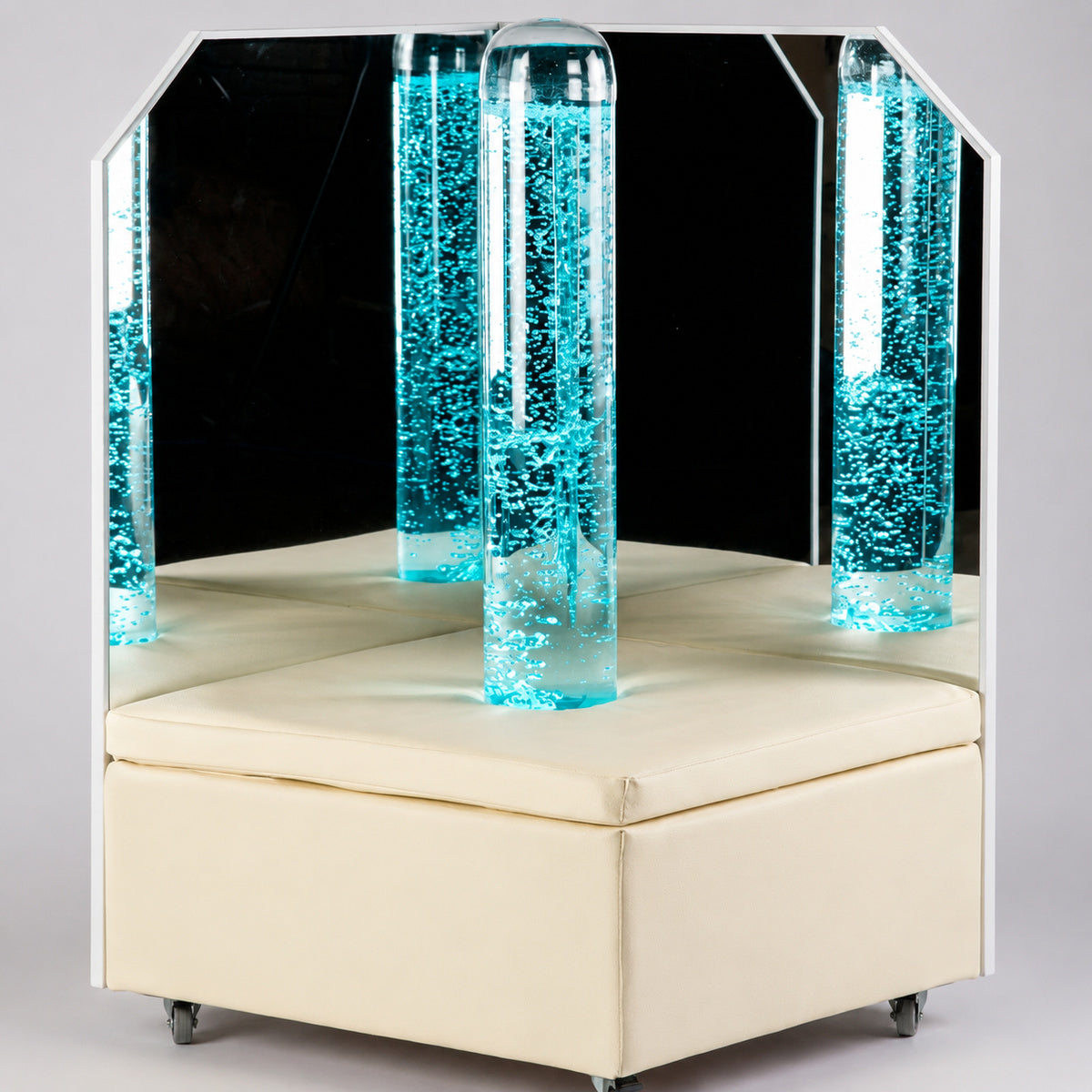 Portable Bubble Tube Corner with platform and mirrors