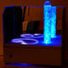 Portable Sensory Room Corner with Blue Bubble tube and purple fiber optic strands