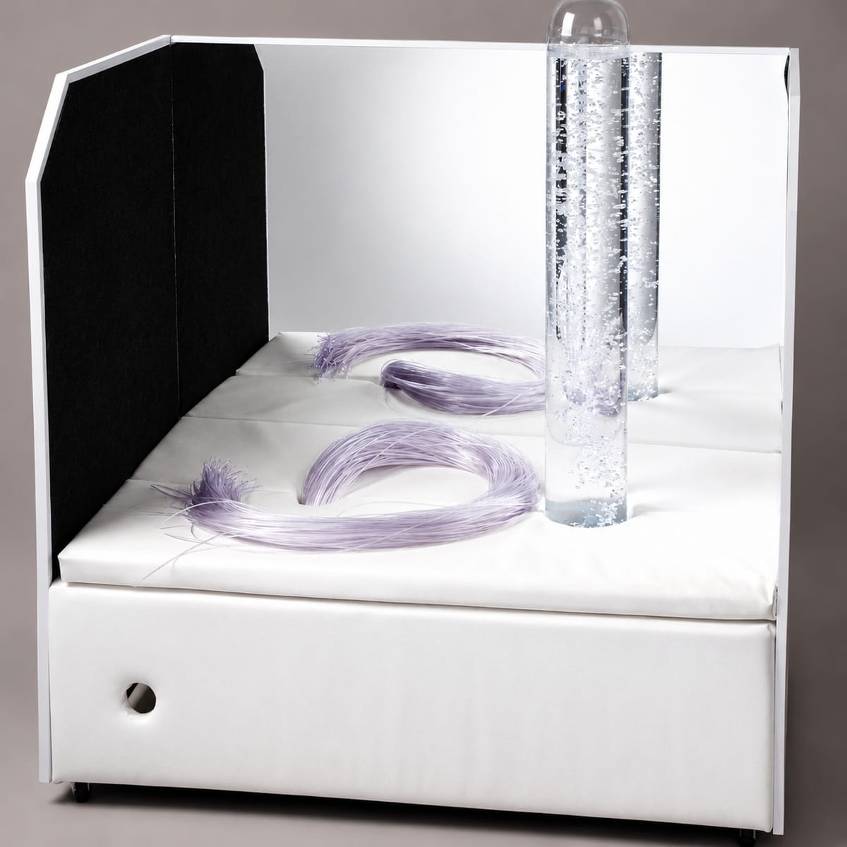 Portable Sensory Room Corner with podium bubble tube and fiber optic strands