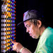 Rod Wall Sensory Light Wall Panel Man Using It Facing Left