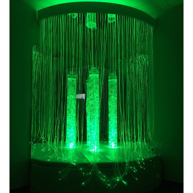 Sensory Cocoon with the bubble tube and corner shower in green