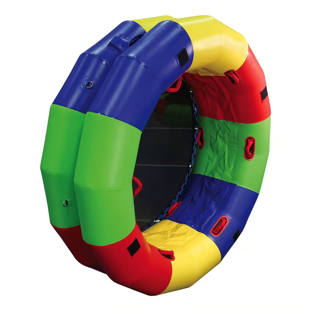 Sensory Fitness Wheel 8ft on edge with both rings inflated