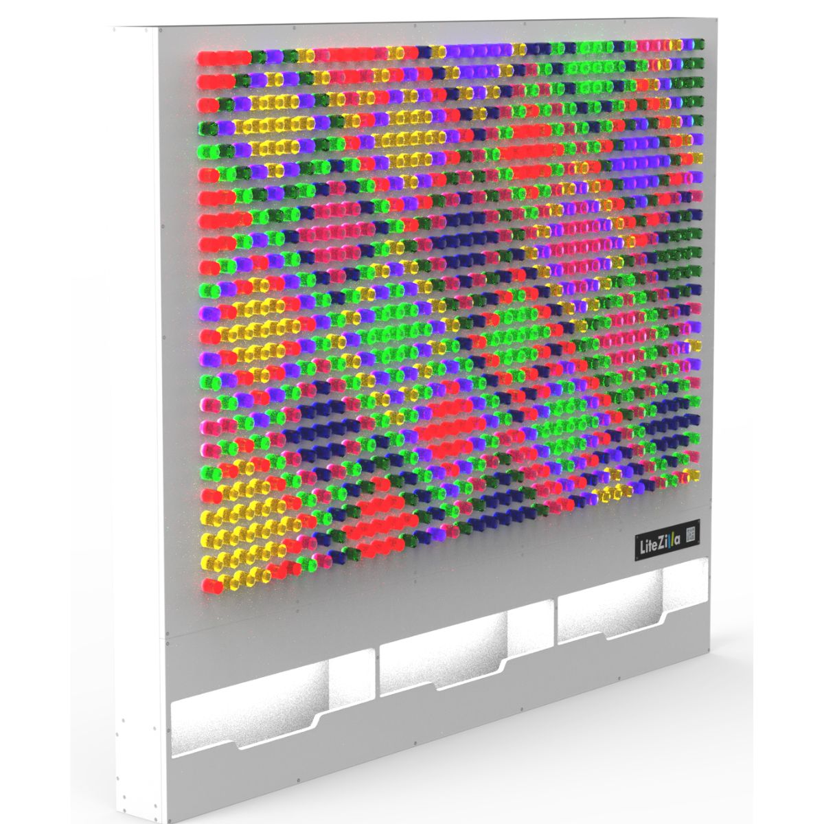 Sideview of 6x5 LiteZilla Light Wall in White