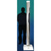 Silhouette of person next to 80 inch Interactive LED Bubble Tube