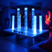 Square Corner Tube Podium with bubble tubes coming out of them
