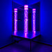 Square Corner Tube Podium with tube showing pink in the dark