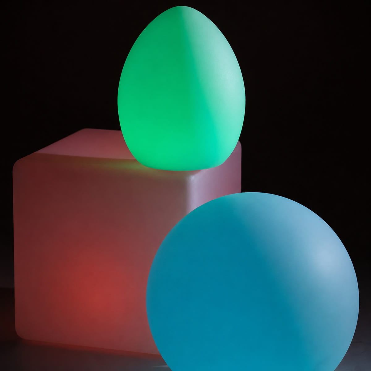 Square, Egg, and Ball LED Mood Light Shapes