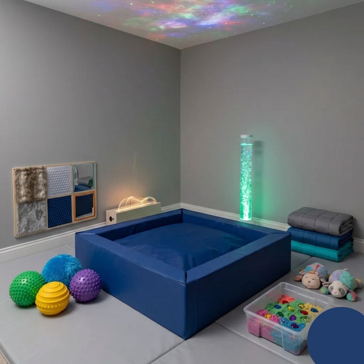 TFH Sensory Crash Pit in sensory room with other sensory toys
