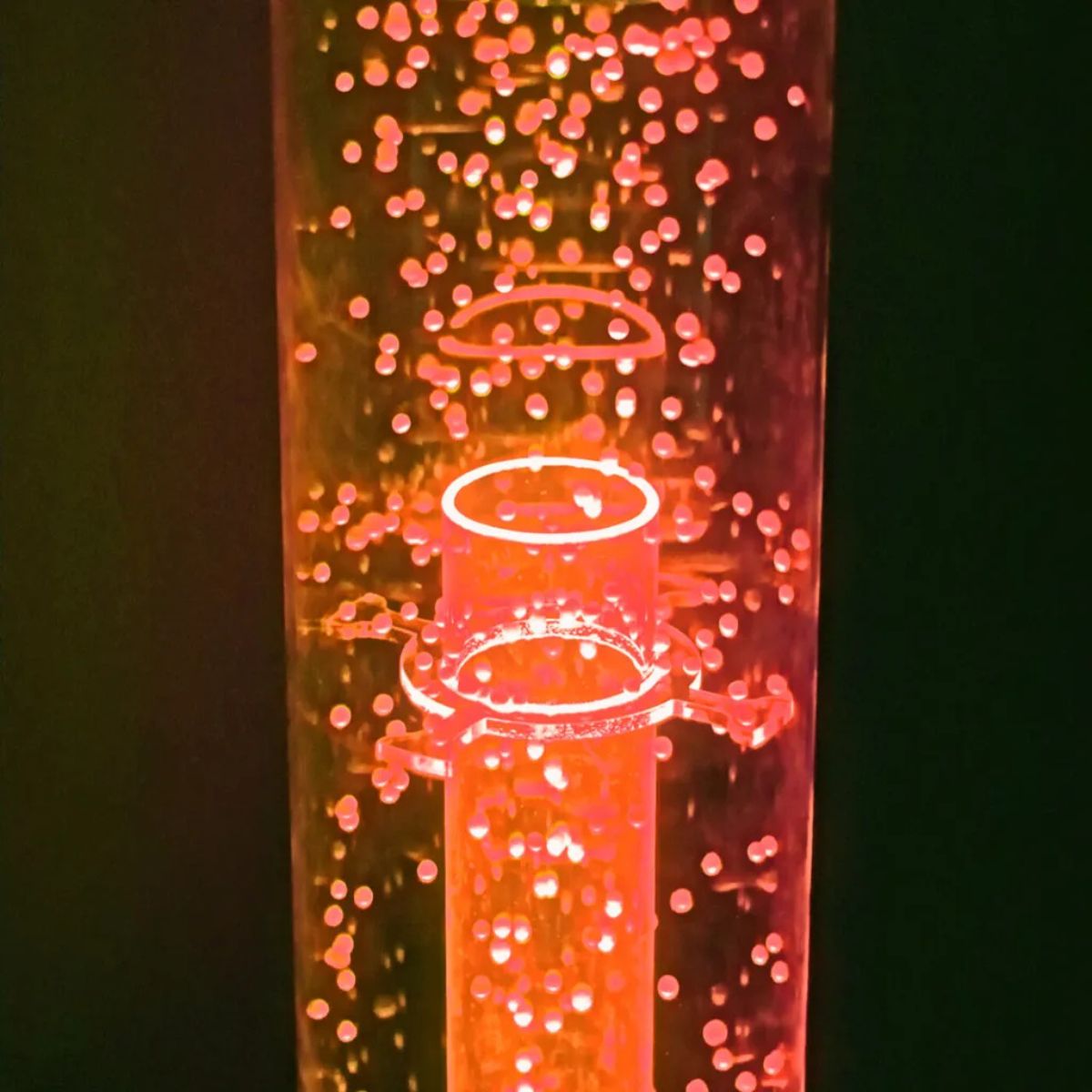 Tabletop Hurricane Tube closeup of inside with beads