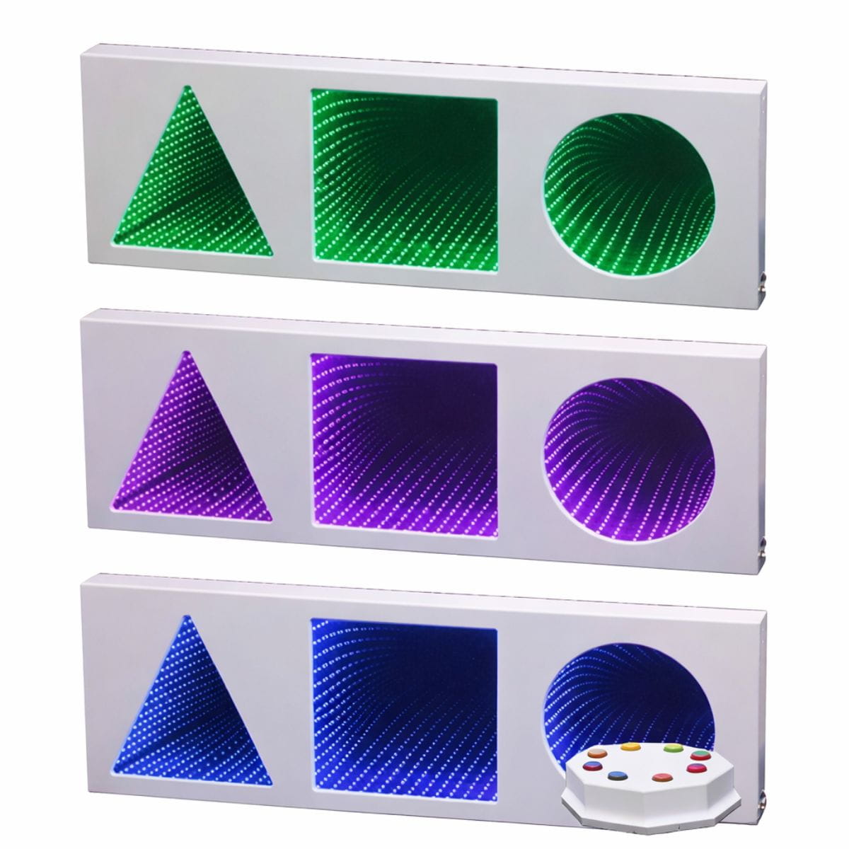 Three Shape LED Infinity Tunnel with Calming, Superactive, or IRiS options