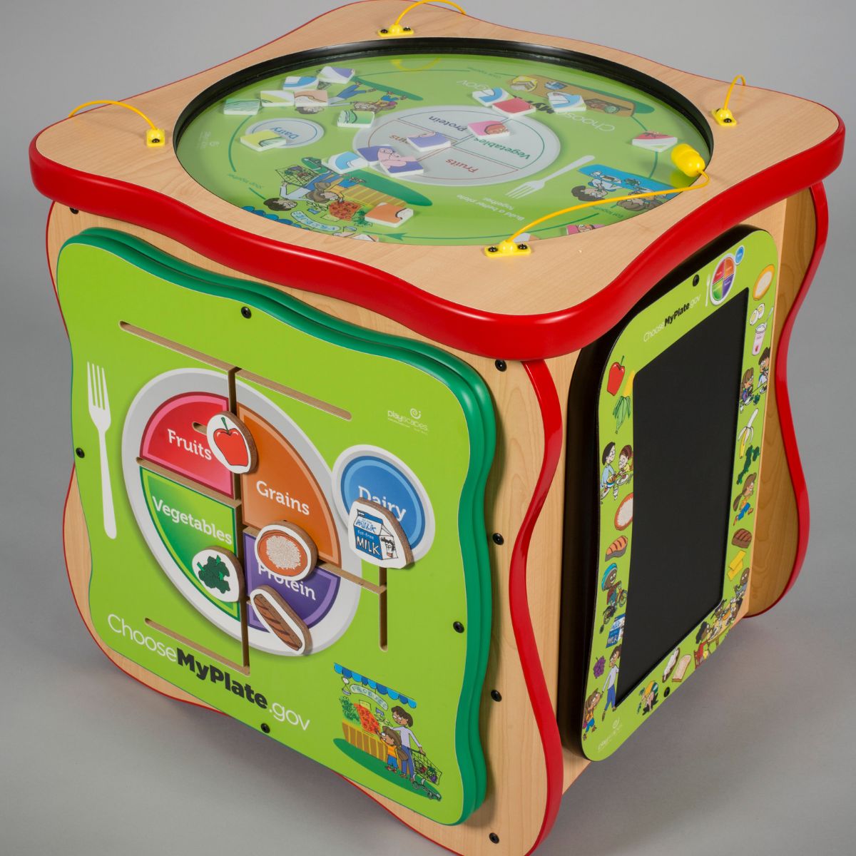 Three side view of MyPlate Activity Island