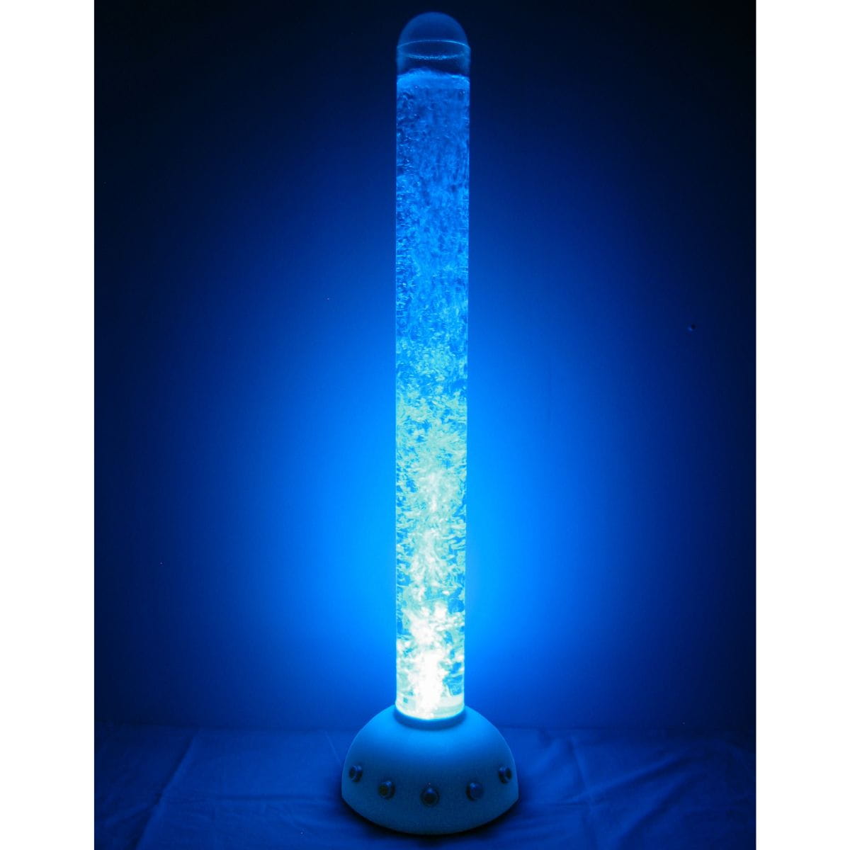 Touch Sensitive LED Bubble Tube shining blue in the dark