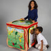 Two kids playing with the Playscapes MyPlate Activity Island