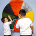 Two kids playing with the Sensory Texture Wheel