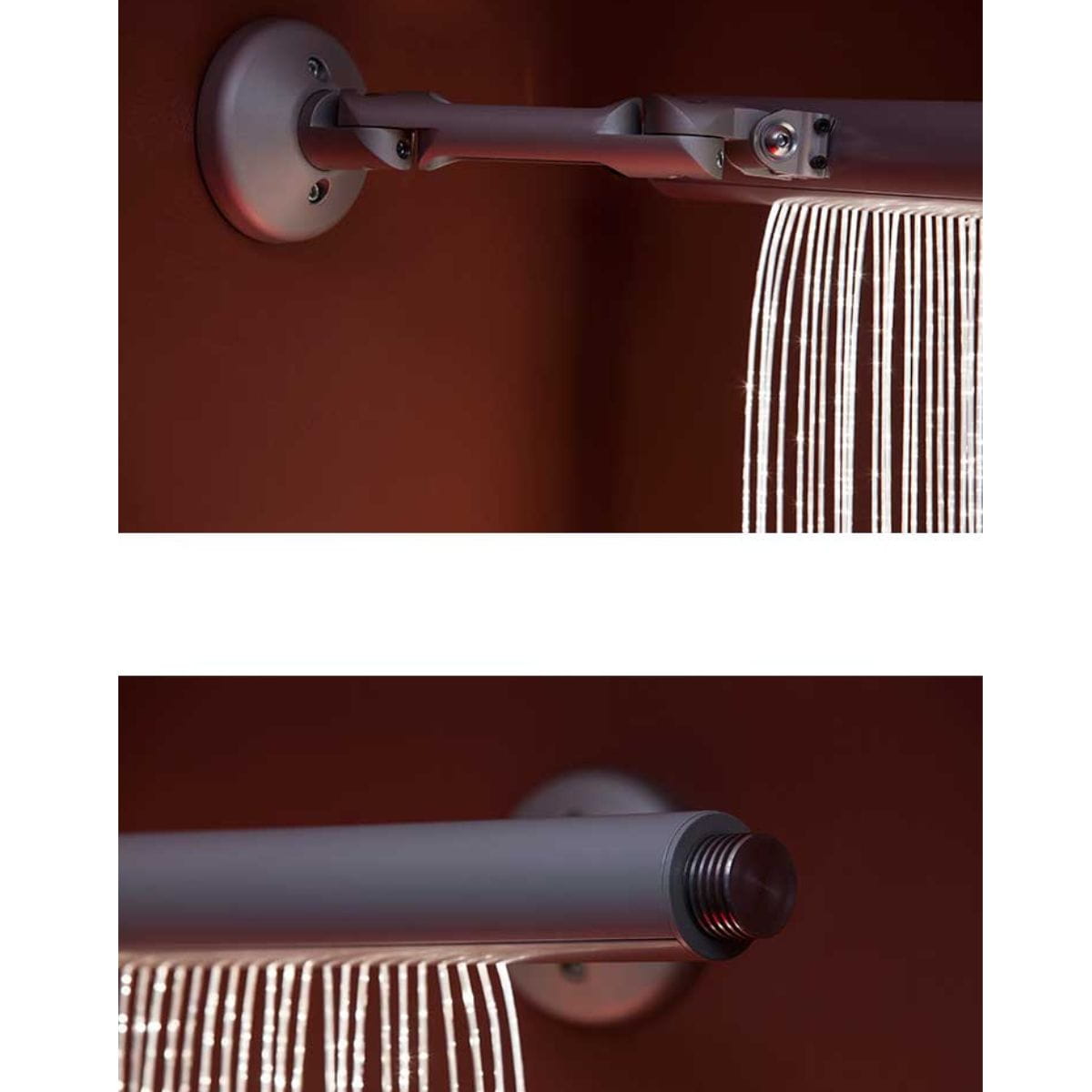 UFO Lighting Fiber Optic Sensory Light Wall Cascade Closeup of Rod