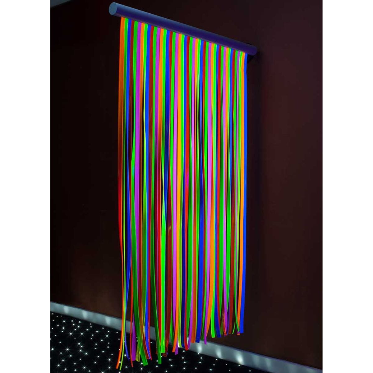 Ultraviolet Sensory Waterfall with all colors streaming from tube