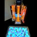 Vecta Budii Mobile Sensory Cart with bubbles image on floor and orange bubble tube