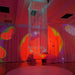 fiber optic sensory light Curtain hanging from the ceiling in an auditorium