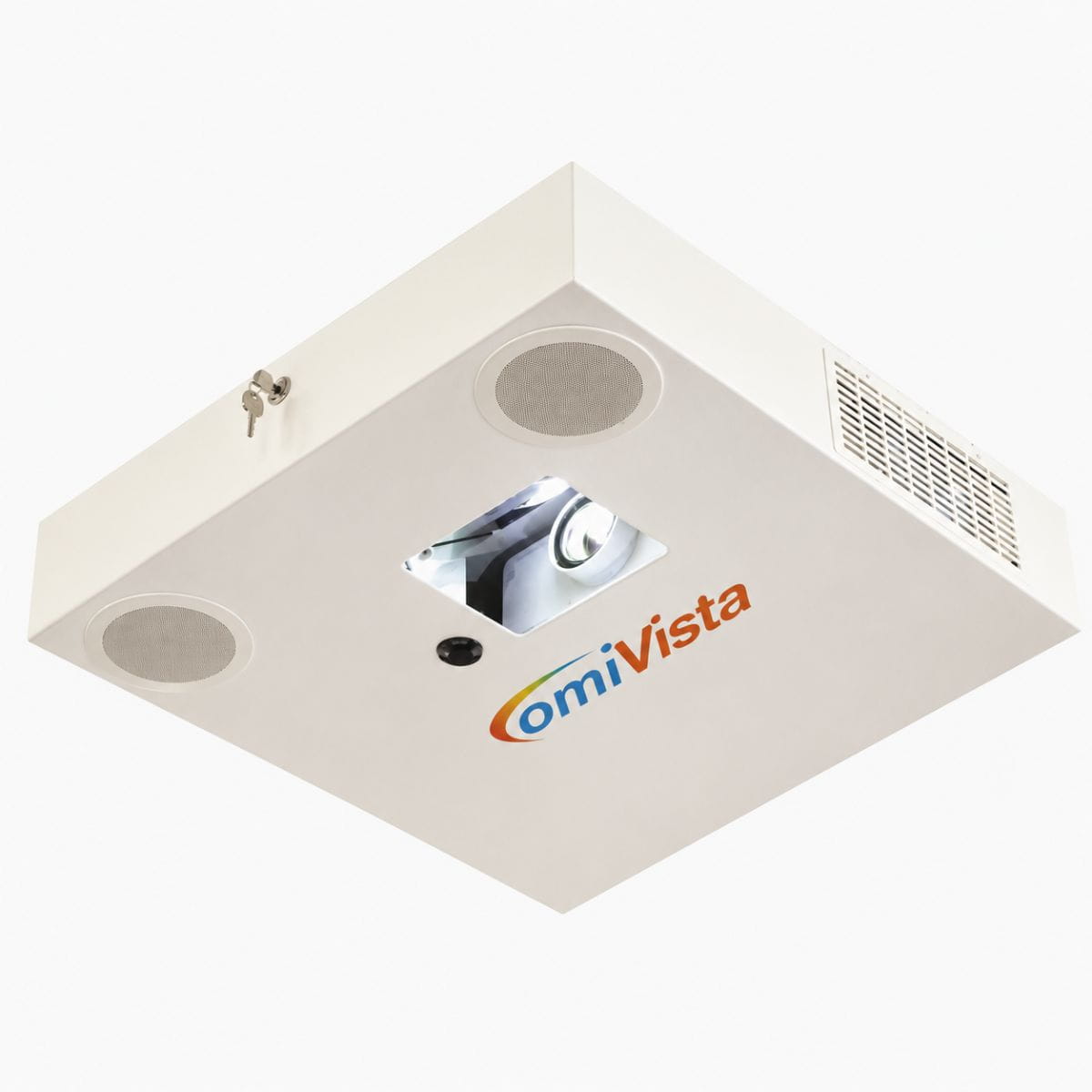 omiVista Ceiling Mounted Interactive Projector with light from projector