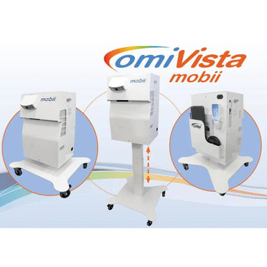 omiVista Mobii Interactive Projector showing three different views